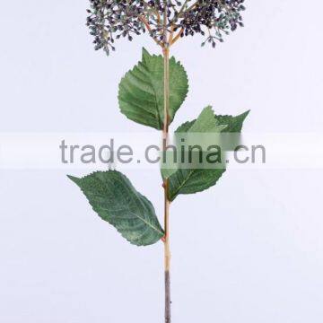 64 cm Plastic Hydrangea Spray With 4 Printed Leaves Artificial Flower photo-5