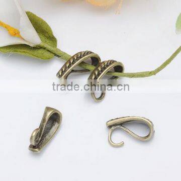 1000PC Antique Bronze Silver Brass Pendant Bails Melon Seed Clasp Wholesale Metal Clasp accessories For Necklace