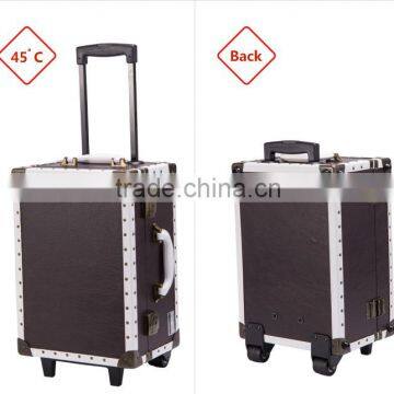 Professional Rolling Travel Trolley Train 6-lights Aluminum Cosmetic Case, Light Makeup Case, Cosmetic Case With Light photo-3