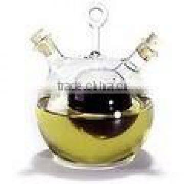 Clear double wall glass oil and vinegar bottle for kitchenware