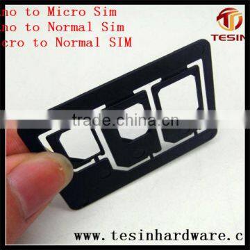 Plastic nano mobile normal minisim card adaptor for iPhone Sunsang HTC