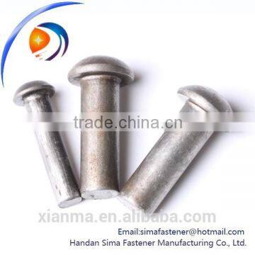 Round head steel solid rivet nut with factory price