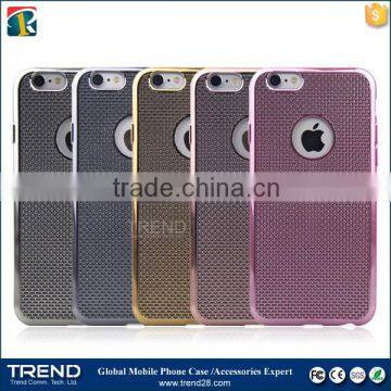 for iphone 6 plus mesh electroplating tpu cover case