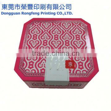 Rose red perfume box with PET tray