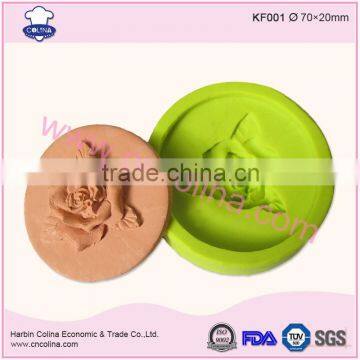 Food grade flower shape fondant silicone mold for gypsum