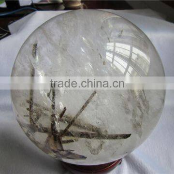 Eye-catching Rutilated Ball ,home Decor Crystal Ball,gifts for Crystal Ball photo-2