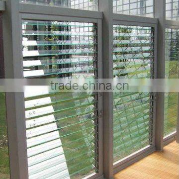 4mm thick clear and tinted louvre glass for window or door with CCC&ISO certificate