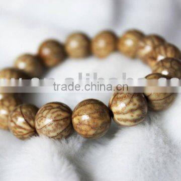 Artistic Cream-coloured Sandalwood Beaded Bracelets