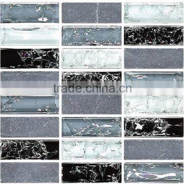 cheap glass crack series mosaic tile for home interior decoration /wallpapers(PMGRL020)