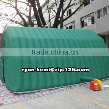 Green Inflatable Tunnel Tent Custom Inflatable Sports Tent Green Inflatable Tunnel Oxford Cloth Inflatable Tent With Blower photo-2