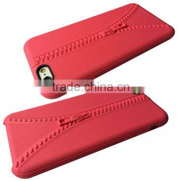 Mobile Phone Case Manufacturer TPU Zipper Design 8 Colors Anti-throw Back Cover for Apple IPhone 6 photo-2