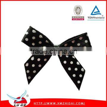 2016 High quality wholesale satin ribbon bow pre-made bow, fabric satin ribbon bow