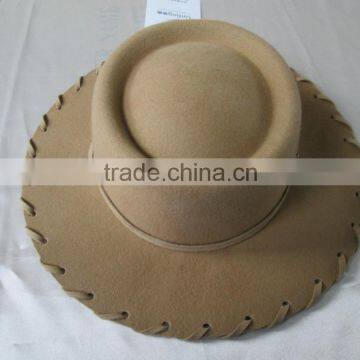 fedora wide brim felt hat