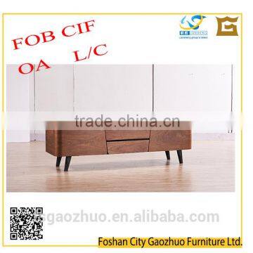 New classical Walnut TV satnd with tempered glass top