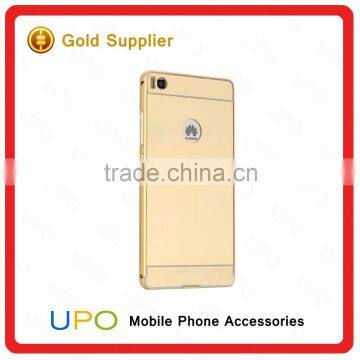 [UPO] Luxury Aluminum 24k Gold Metal Bumper Ultra-thin Mirror Cover For Huawei Honor 7 4C P8 Lite Mirror Case photo-4