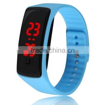 Sports Style Unisex Silicone Led Light Wristwatch Electronic Watch photo-3
