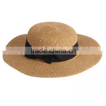 Hotsale Ladies Wide Brim Bowknot Floppy Paper Straw Hats photo-3