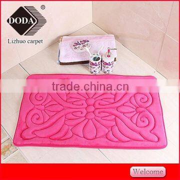 New hot sale microfiber photo printed bathroom pvc anti slip washable mesh mat