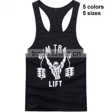 Custom GymTank top. men singlet, y back custom Print stringer