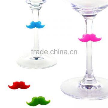 mustache wine glass clip charms wine glass marker