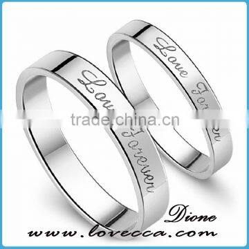 new design china wholesale 925 sterling silver couple ring jewelry