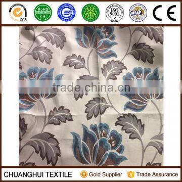 100% polyester big floral jacquard curtain fabric block out the sunlight