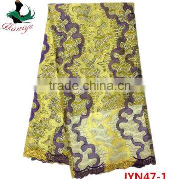 JYN47 African Tulle Lace Fabric With Stones for Lady photo-5