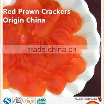 Chinese Fried Red Prawn Crackers seafood snacks made from Prawn and Nutritious Ingredients