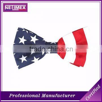 2016 USA flag silk polyester bow tie,silk knitted bow tie,Digital printing bowtie