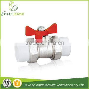 Butterfly Double-head Type PP-R Copper Ball Valve