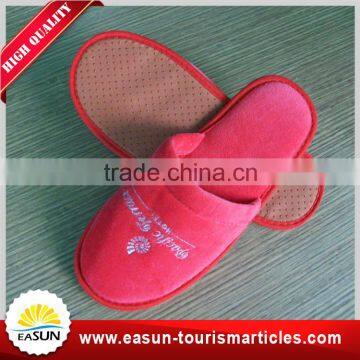 5 Stars Eco Friendly one time use high quality hotel slipper with logo embroidery