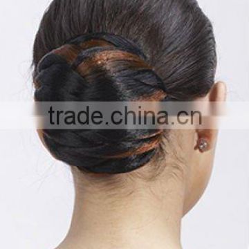 synthetic braids chignon hair , wig hair chignon, bun hairpiece