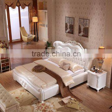 Modern White Bed with Crystals German Beds Made in China