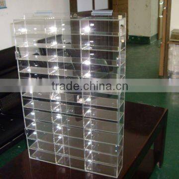 36 compartment acrylic slatwall display stand