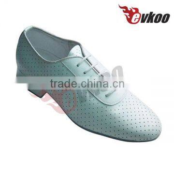 White genuine leather salsa dance shoes men soft touch latin dance shoes men