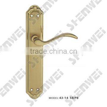 43-14 SB/PB brass european door handle lock