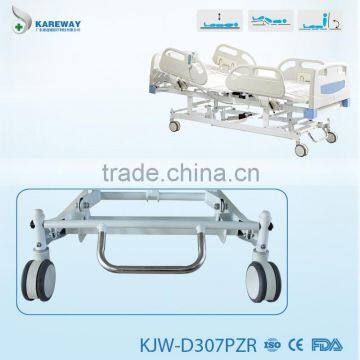 Cheap Adjustable Mechanical Al-alloy Side Rails Hospital Bed for Paralyzed Patients photo-5