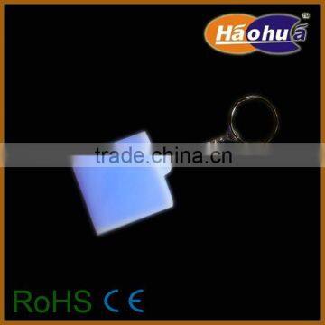 plastic square led keychain