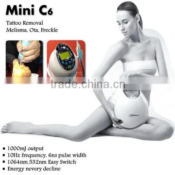 Mini High energy nd yag q switch laser machine for tattoo removal with best price