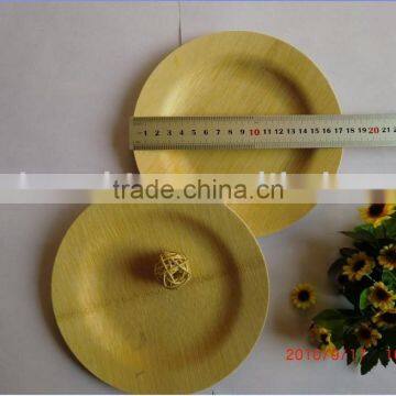 circular/round bamboo plate/dish/tray