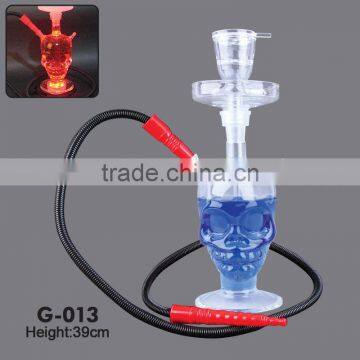 new design LED light all kaya glass skull hookahs shisha