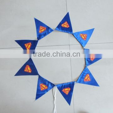 party decoration event using party item superhero color flag Christmas Day decoration