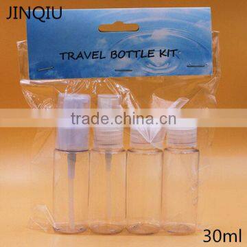 Factory Direct Sale 30ml PET Bottle Travel Kit Plastic Travel Bottle Set