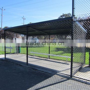 High tensile Sport court rhombic mesh green coated chain link fencing