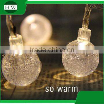 50 LED Warm White Fairy Christmas Wedding decoration Party battery led crystal magic ball light