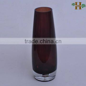 Mouth Blown Stained Glass Vases With Bubble photo-2