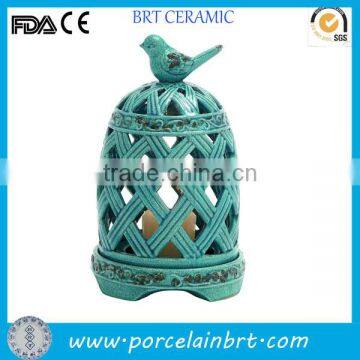 Wholesale ceramic cage candle holder