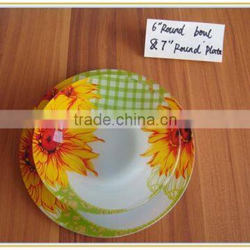 6 inches round glass plate