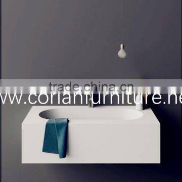 solid surface countertop rectangular wash basin