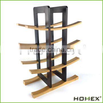 Bamboo wooden wine display rack/ Wine Bottle Holder Homex-BSCI